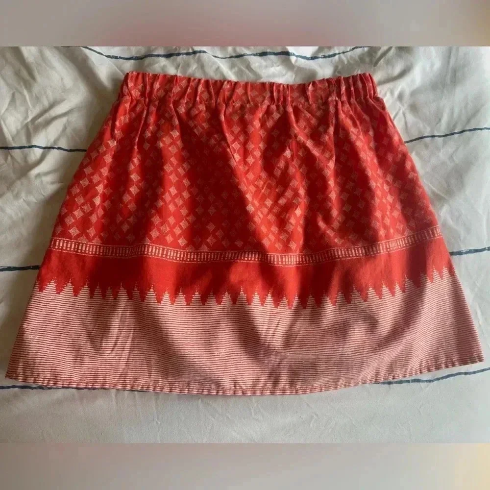 Old Navy Coral Patterned Cotton Mini Skirt - Picture 6 of 8